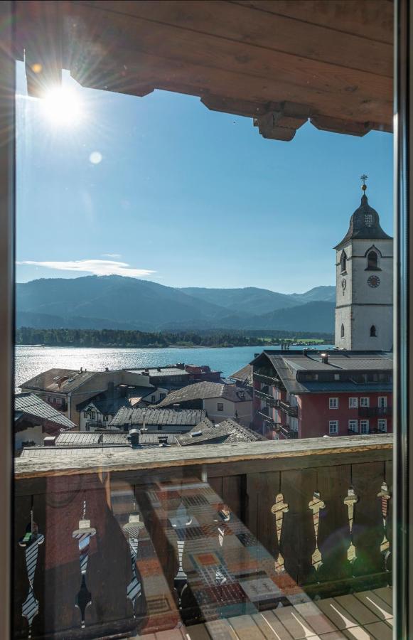 Aberseeblick Pension Ellmauer Sankt Wolfgang im Salzkammergut Bagian luar foto