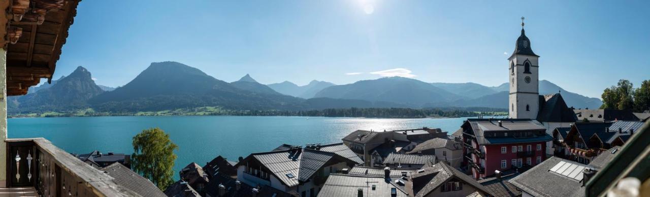 Aberseeblick Pension Ellmauer Sankt Wolfgang im Salzkammergut Bagian luar foto