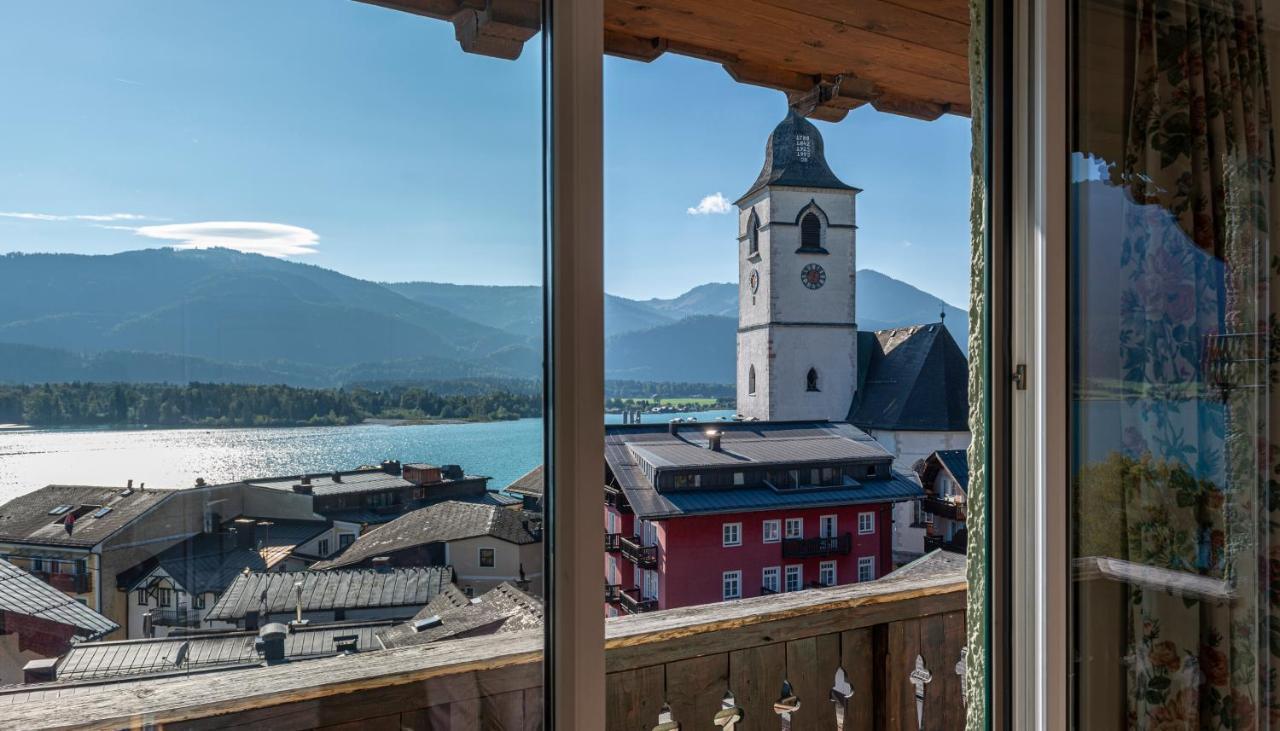Aberseeblick Pension Ellmauer Sankt Wolfgang im Salzkammergut Bagian luar foto