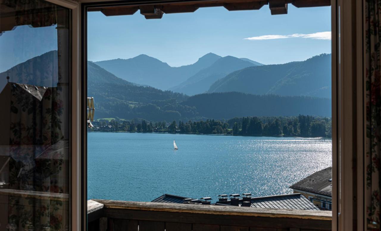 Aberseeblick Pension Ellmauer Sankt Wolfgang im Salzkammergut Bagian luar foto