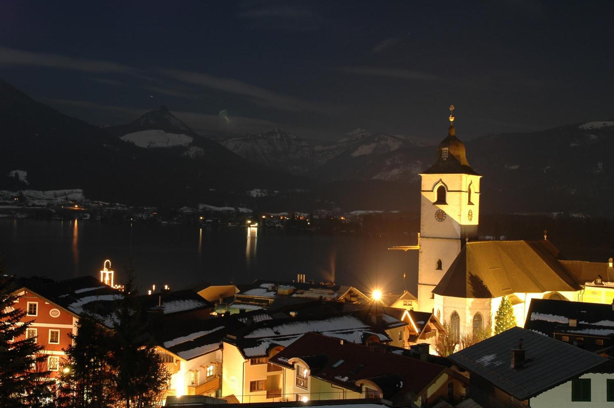 Aberseeblick Pension Ellmauer Sankt Wolfgang im Salzkammergut Bagian luar foto