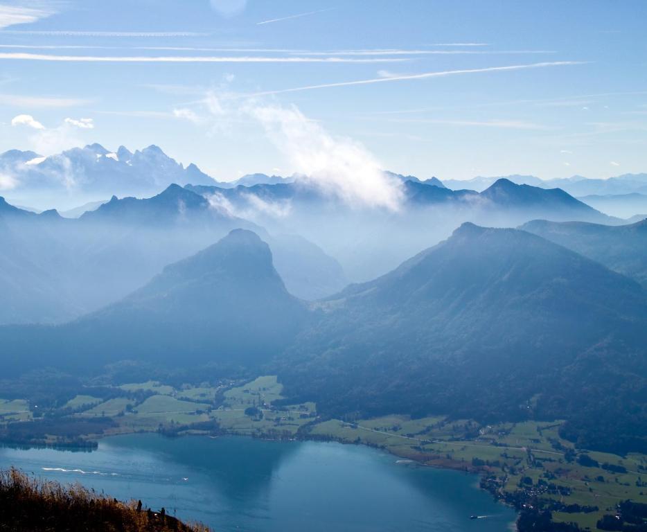 Aberseeblick Pension Ellmauer Sankt Wolfgang im Salzkammergut Bagian luar foto