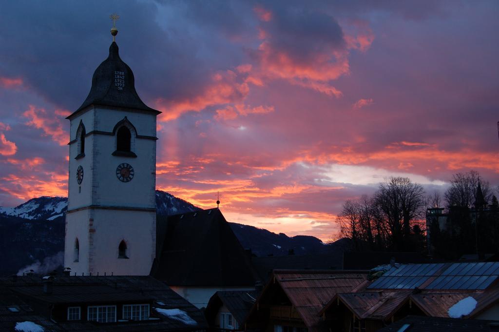 Aberseeblick Pension Ellmauer Sankt Wolfgang im Salzkammergut Bagian luar foto